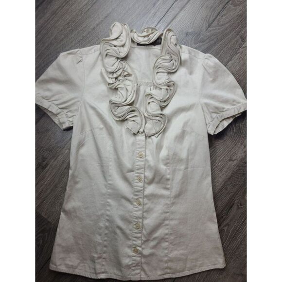 The Limited Ruffled Button Down Shirt XS - Picture 1 of 4